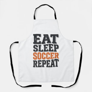 Eat Sleep Fußball Wiederholen Vintage Typografie S Schürze