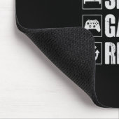 Eat Sleep Game Repeat Funny Video Gamer Gift Gamin Mousepad (Ecke)