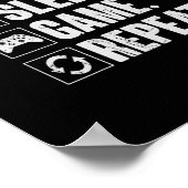 Eat Sleep Game Repeat Funny Video Gamer Gift Gamin Poster (Ecke)