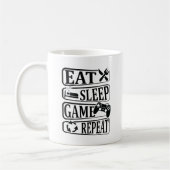 Eat Sleep Game Repeat Gamer Kaffeetasse (Links)