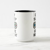 Eat Sleep Game Repeat – Gamer Pixel Art Mug Tasse (Zentrum)