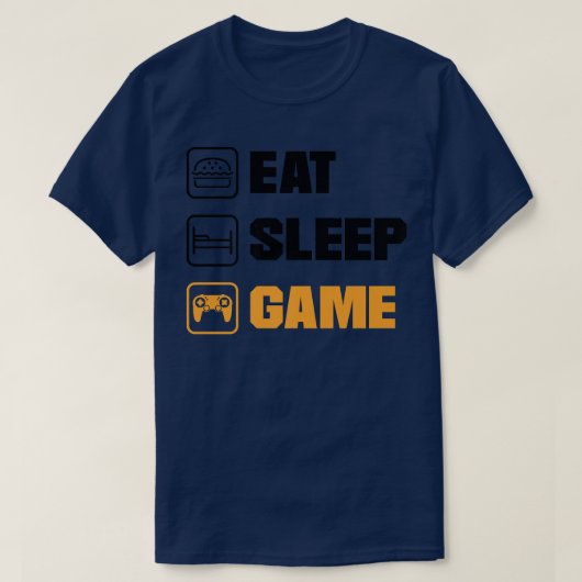 Eat Sleep Game Video Game Player Gaming Console Pc T-Shirt (Design vorne)