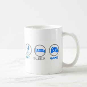 Eat Sleep Game wieder - Gamer, Geek-Videospiele Kaffeetasse
