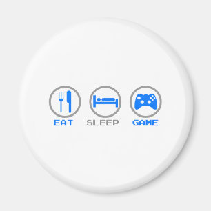 Eat Sleep Game Wieder - Gamer, Geek-Videospiele Magnet