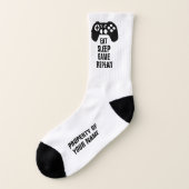 Eat Sleep Game Wiederholen lustige Sportsocken für Socken (Links - Außen)