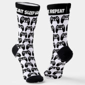 Eat Sleep Game Wiederholen Sie lustige Socken Gesc (Gewinkelt)