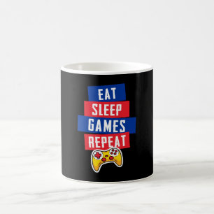 Eat Sleep Games Wiederholen Funny Video Games Kaffeetasse