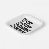 Eat Sleep Gaming Repeat Pappteller (Gewinkelt)
