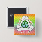 EAT SLEEP GEOCACHE - MACHEN SIE ES WIEDER BUTTON (Vorne & Hinten)