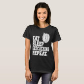 Eat Sleep Geocaching Repeat Geocache Geocacher 1 T-Shirt (Vorne ganz)