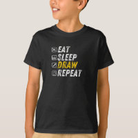 Eat Sleep Gezeichnet - Funny Grunge Zeichne