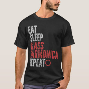 Eat Sleep Glass harmonica Wiederholung T-Shirt