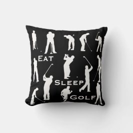 Eat Sleep Golf Man Cave Golf Lodge Kissen