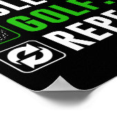 Eat Sleep Golf Repeat Funny Golfing Golfer Golfing Poster (Ecke)