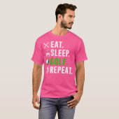 Eat Sleep Golf Repeat Funny Golfing Golfer Golfing T-Shirt (Vorne ganz)