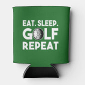 Eat Sleep Golf Wiederholung Funny Bier Dosenkühler (Vorderseite)