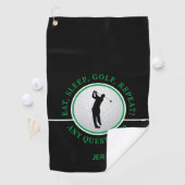 Eat Sleep Golf Wiederholung Funny Golfer Black Gre Golfhandtuch (Insitu)
