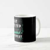 Eat Sleep Golf Wiederholung Kaffeetasse (VorderseiteRechts)