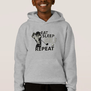 Eat Sleep Golf Wiederholung Sonnenschein Geschenk Hoodie