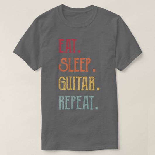 Eat Sleep Guitar Repeat 667 T-Shirt (Design vorne)