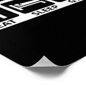 Eat Sleep Gym Fitness Trainer Workout Gift  Poster (Ecke)