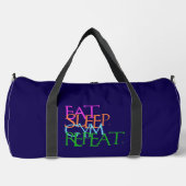 Eat. Sleep. Gym. Repeat. Gym Gear Duffle Bag (Vorderseite)