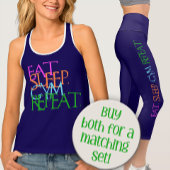 Eat. Sleep. Gym. Repeat. womens exercise Capri Leggings