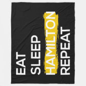 Eat Sleep Hamilton Repeat II Fleecedecke (Vorderseite)