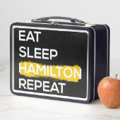 Eat Sleep Hamilton Repeat II Metall Brotdose (Beispiel)