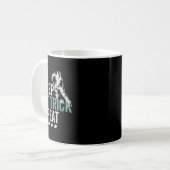 Eat Sleep Hat Trick Repeat Cool Ice Hockey Puck Fa Kaffeetasse (Vorderseite Links)