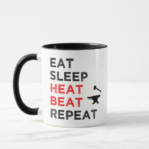 Eat Sleep Heat Beat Wiederholung Tasse