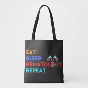 EAT SLEEP HEMATOLOGIE REPEAT - #lablife Tasche