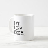 Eat Sleep Hockey - Hockey Liebhaber Kaffeetasse (Vorderseite Links)