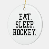 Eat Sleep Hockey - Hockey Liebhaber Keramik Ornament (Links)