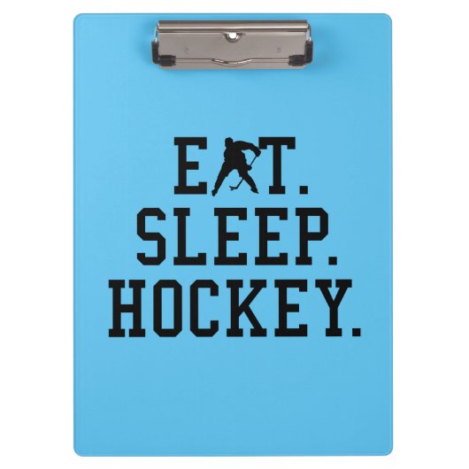 Eat Sleep Hockey - Hockey Liebhaber Klemmbrett (Vorderseite)