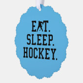 Eat Sleep Hockey - Hockey Liebhaber Ornament Karte (Links)