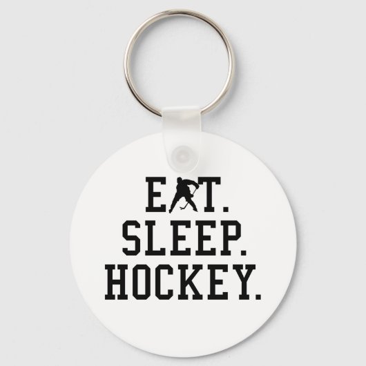 Eat Sleep Hockey - Hockey Liebhaber Schlüsselanhänger (Vorderseite)
