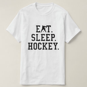 Eat Sleep Hockey - Hockey Liebhaber T-Shirt