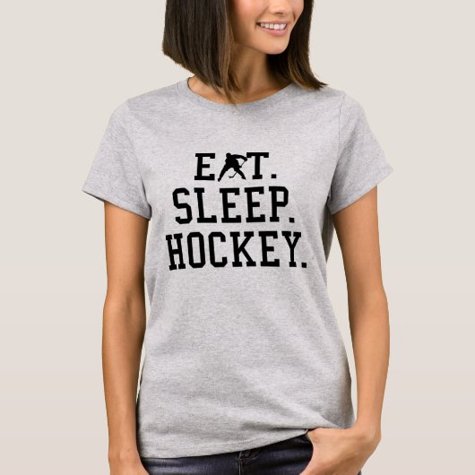 Eat Sleep Hockey - Hockey Lovers T - Shirt (Vorderseite)