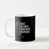 Eat Sleep Hockey Repea Funny Cool Hockey Player Kaffeetasse (Links)