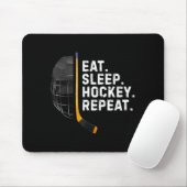 Eat Sleep Hockey Repea Funny Cool Hockey Player Mousepad (Mit Mouse)