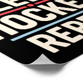 Eat Sleep Hockey Repeat Funny Player Fan Quote Poster (Ecke)