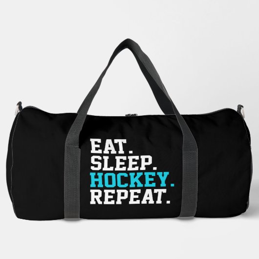 Eat Sleep Hockey Repeat - Hockey Liebhaber Duffle Bag (Vorderseite)