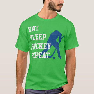 Eat Sleep Hockey Repeat Hockey Player T-Shirt