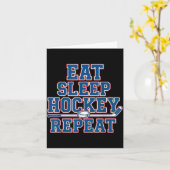 Eat Sleep Hockey Repeat Ice Hockey For Teens Kids Karte (Gelbe Blume)