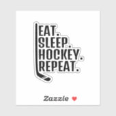 Eat Sleep Hockey Repeat Sticker (Blatt)
