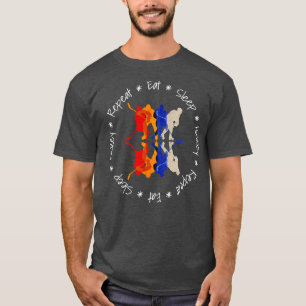 Eat Sleep Hockey Wiederholung Artful Colorful Hock T-Shirt
