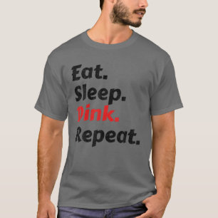 Eat Sleep Hockey Wiederholung Funny T-Shirt