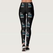 Eat Sleep Hockey Wiederholung Goalkeeper Toralie P Leggings (Rückseite)
