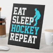 Eat Sleep Hockey Wiederholung Sockelschild (In Situ)